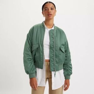 Levi's Andy Techy Bomber Jacket - Green S EUC